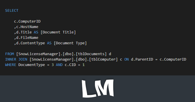 Custom Reports in Snow License Manager