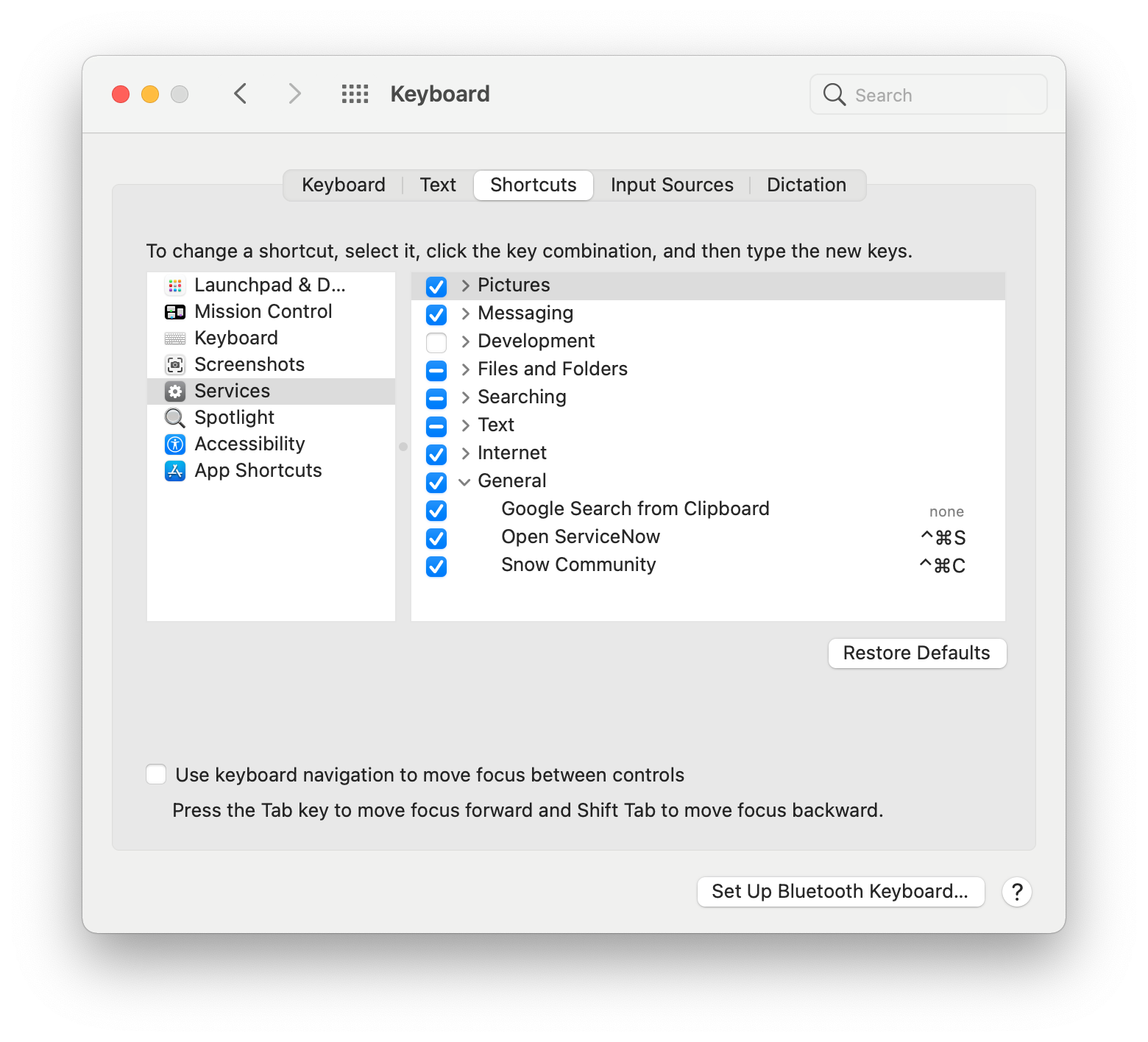Keyboard Shortcuts