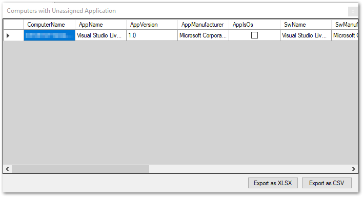 Snow Recognition Database Application View