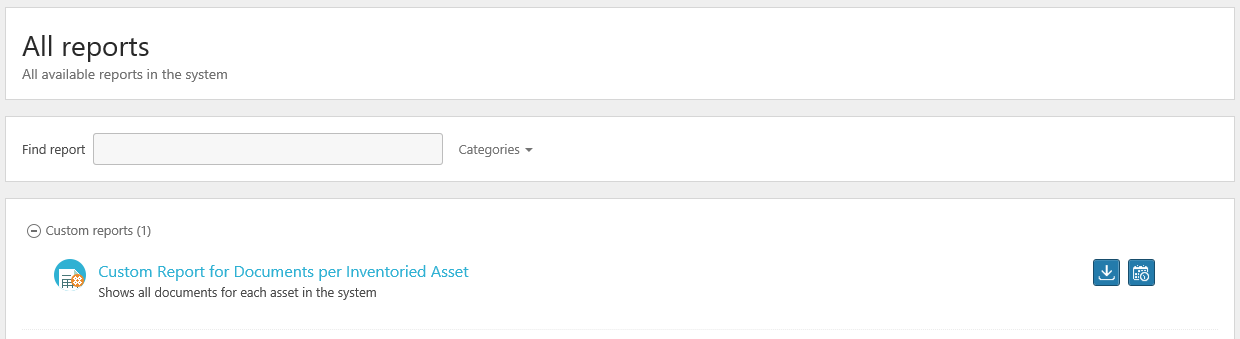 Screenshot of Custom Reports in Snow License Manager
