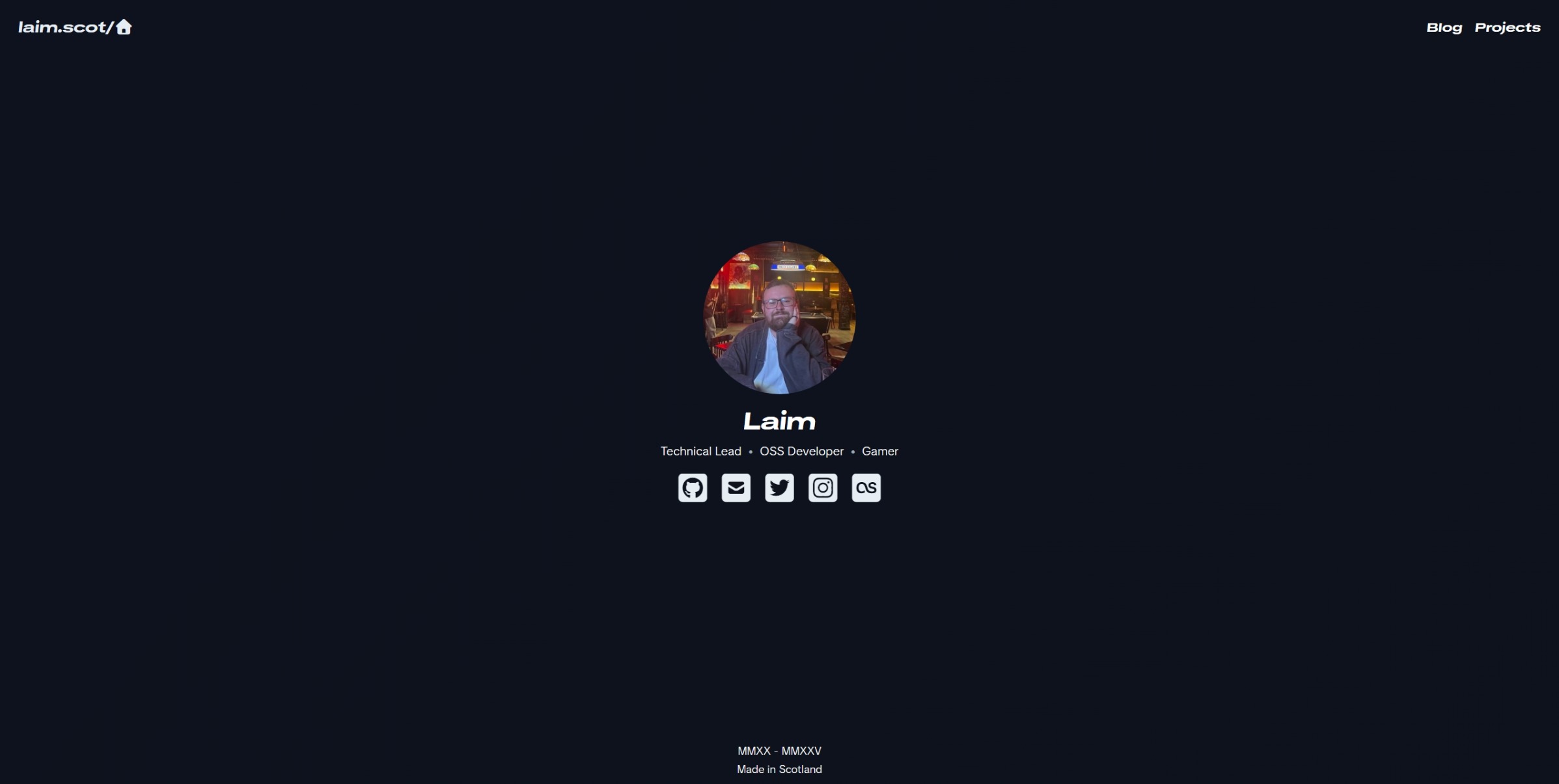 Screenshot of Webpage version 2.5
