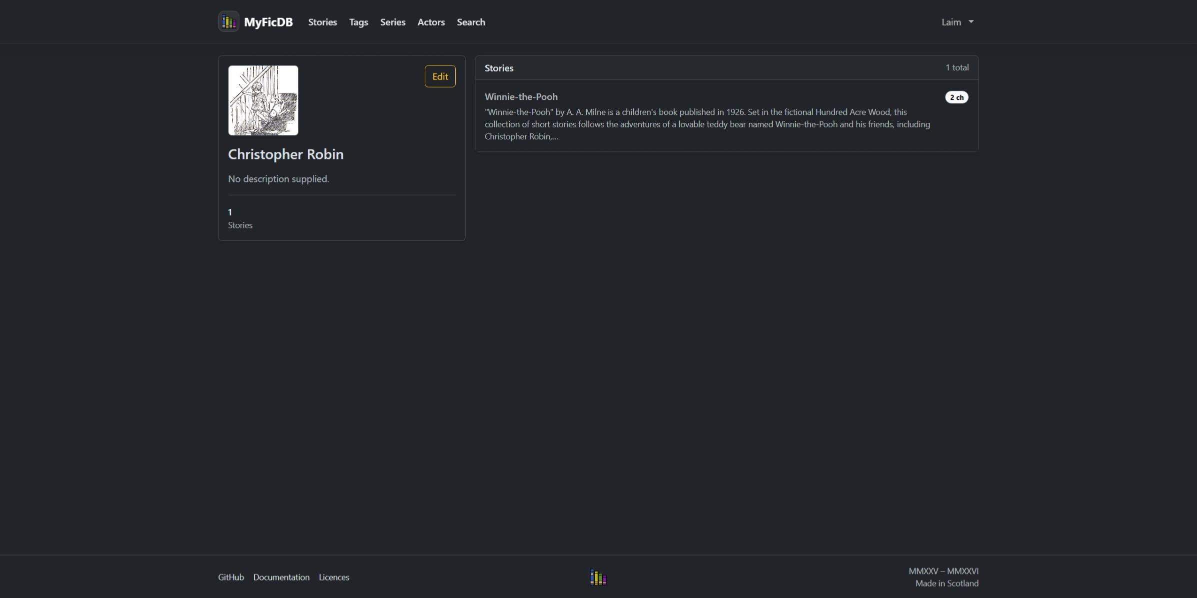 Actor Page