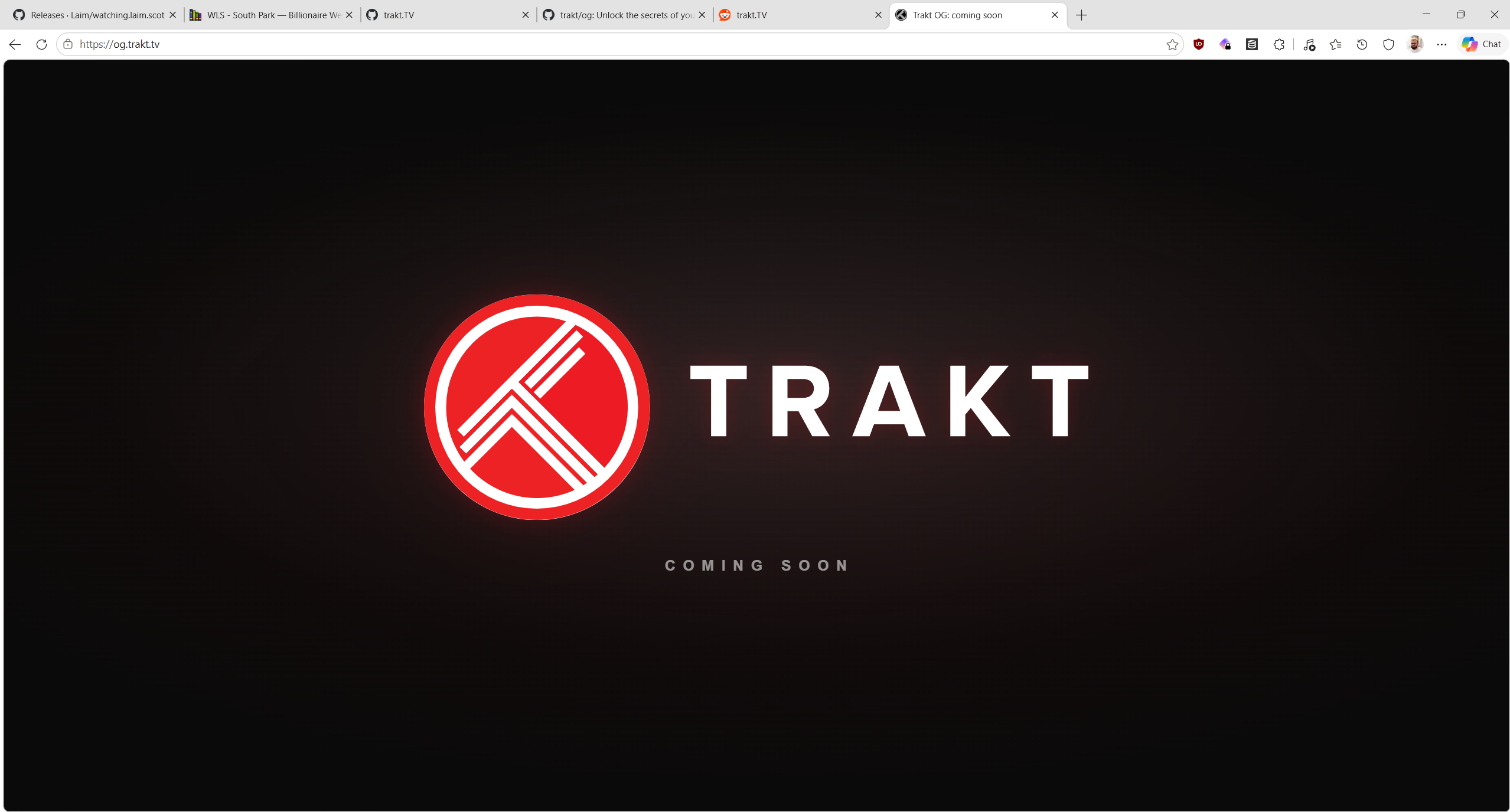 Screenshot of OG Subdomain Landing page