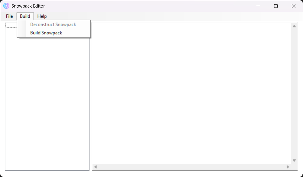Screenshot of SnowpackEVG form