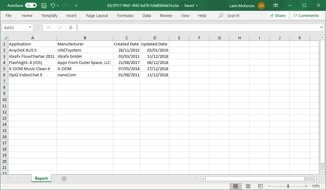 Sql2XlsxExport