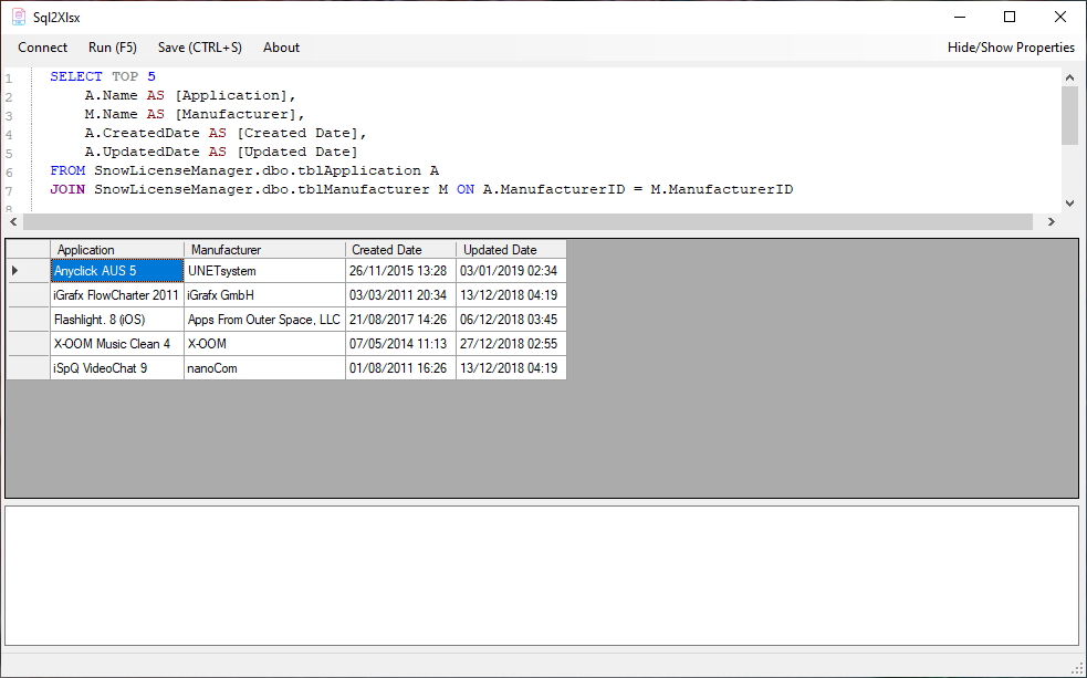 Sql2XlsxMain